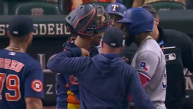 Benches Clear After Adolis Garcia Grand Slam As Rangers-Astros Rivalry Heats up